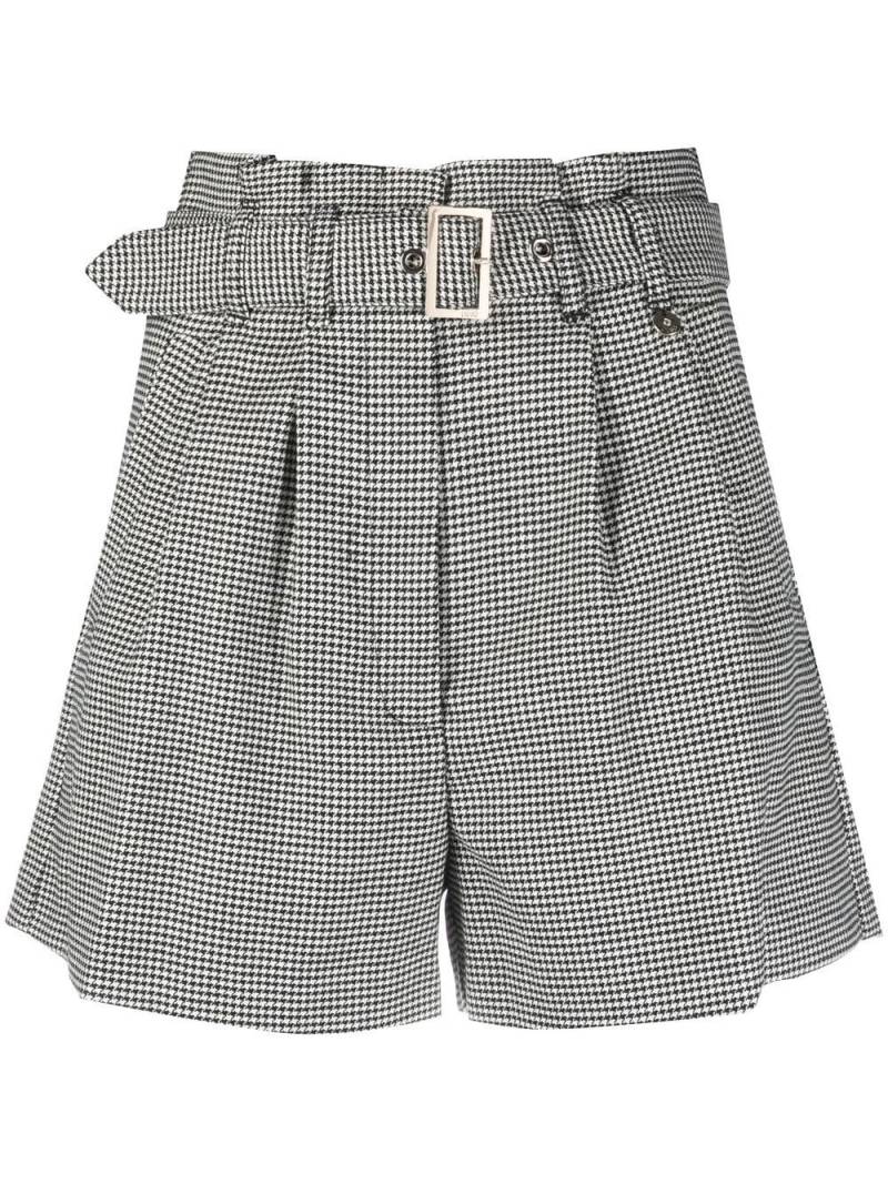 LIU JO houndstooth-pattern tailored shorts - White von LIU JO