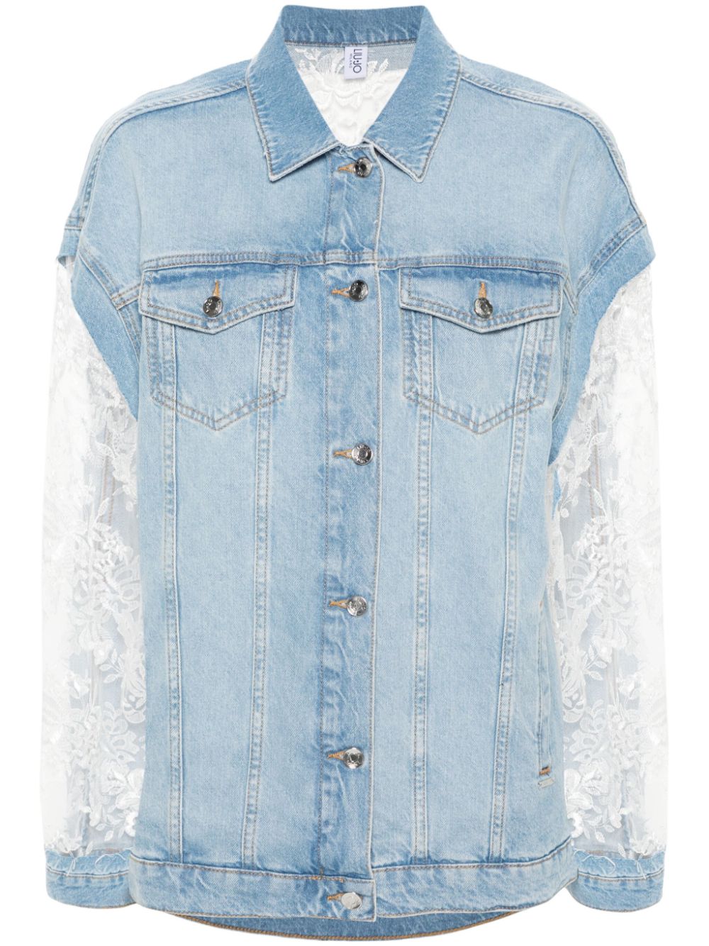 LIU JO lace-panelling denim jacket - Blue von LIU JO