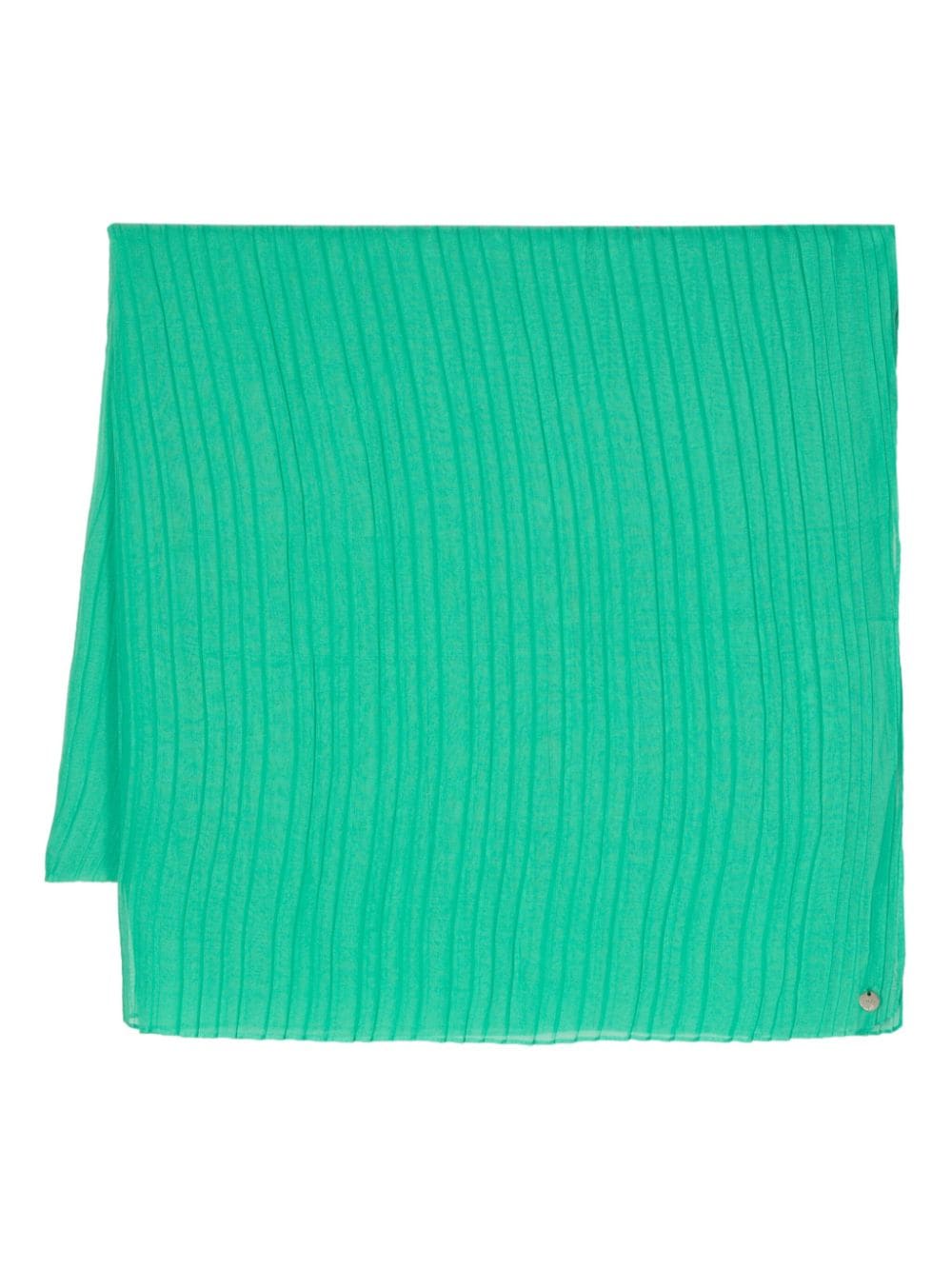 LIU JO logo-charm plissé scarf - Green von LIU JO