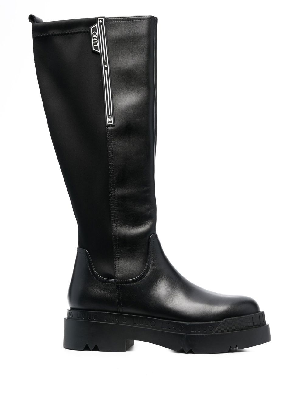 LIU JO logo-embossed leather boots - Black von LIU JO