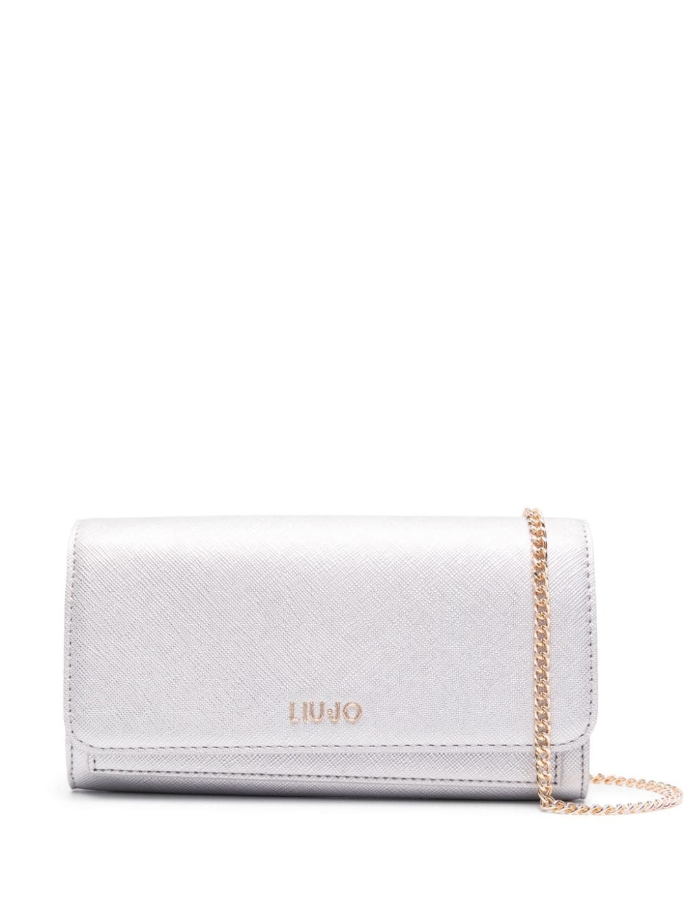 LIU JO logo-lettering clutch bag - Silver von LIU JO