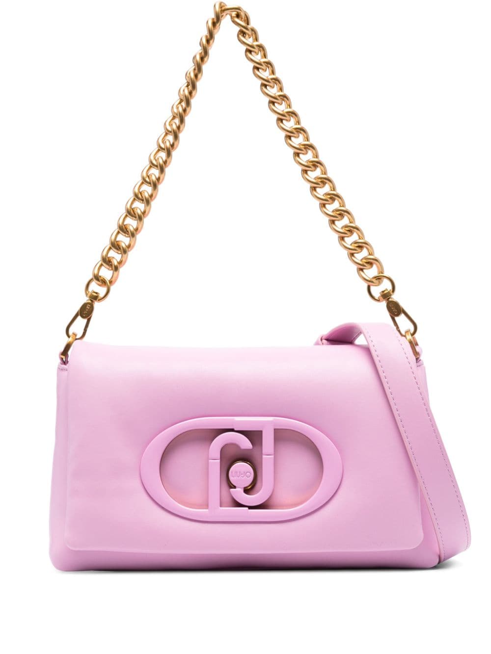 LIU JO logo-lettering faux-leather shoulder bag - Pink von LIU JO