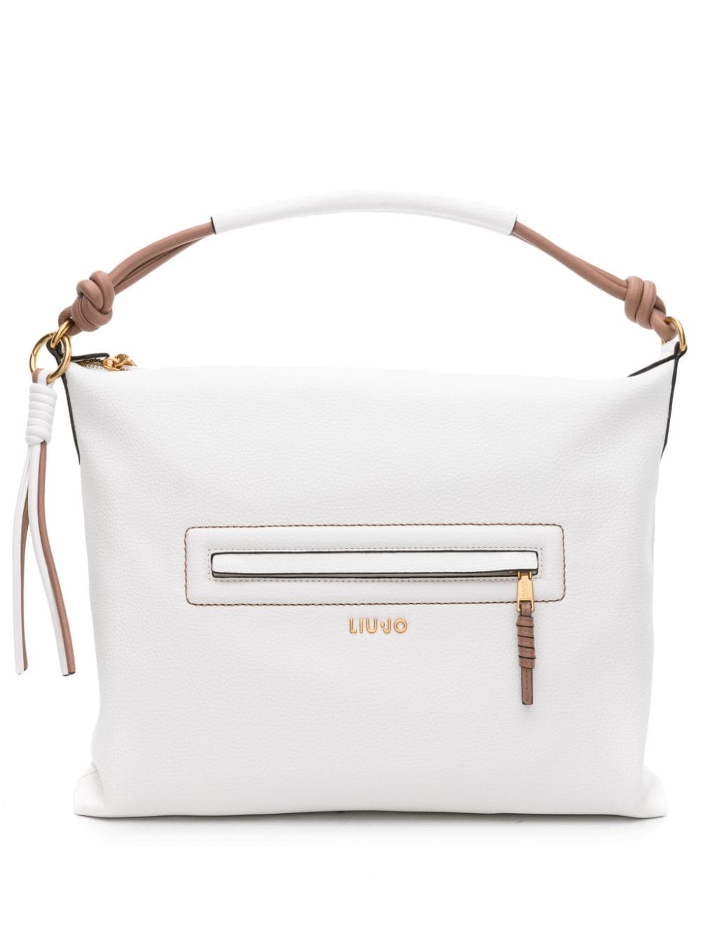 LIU JO logo-lettering leather tote bag - White von LIU JO