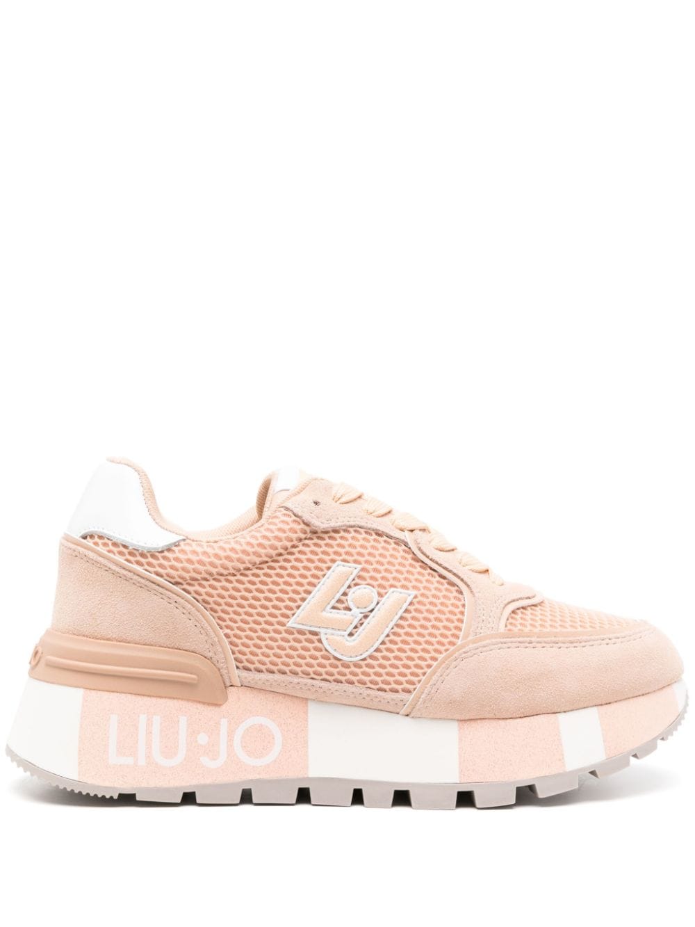 LIU JO logo-patch platform sneakers - Pink von LIU JO