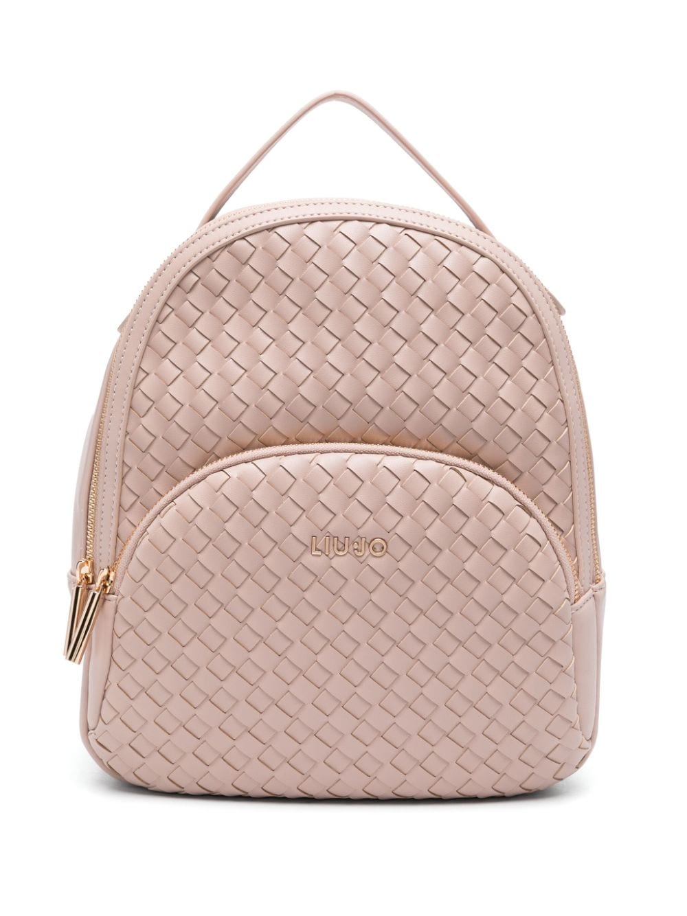 LIU JO logo-plaque interwoven backpack - Pink von LIU JO