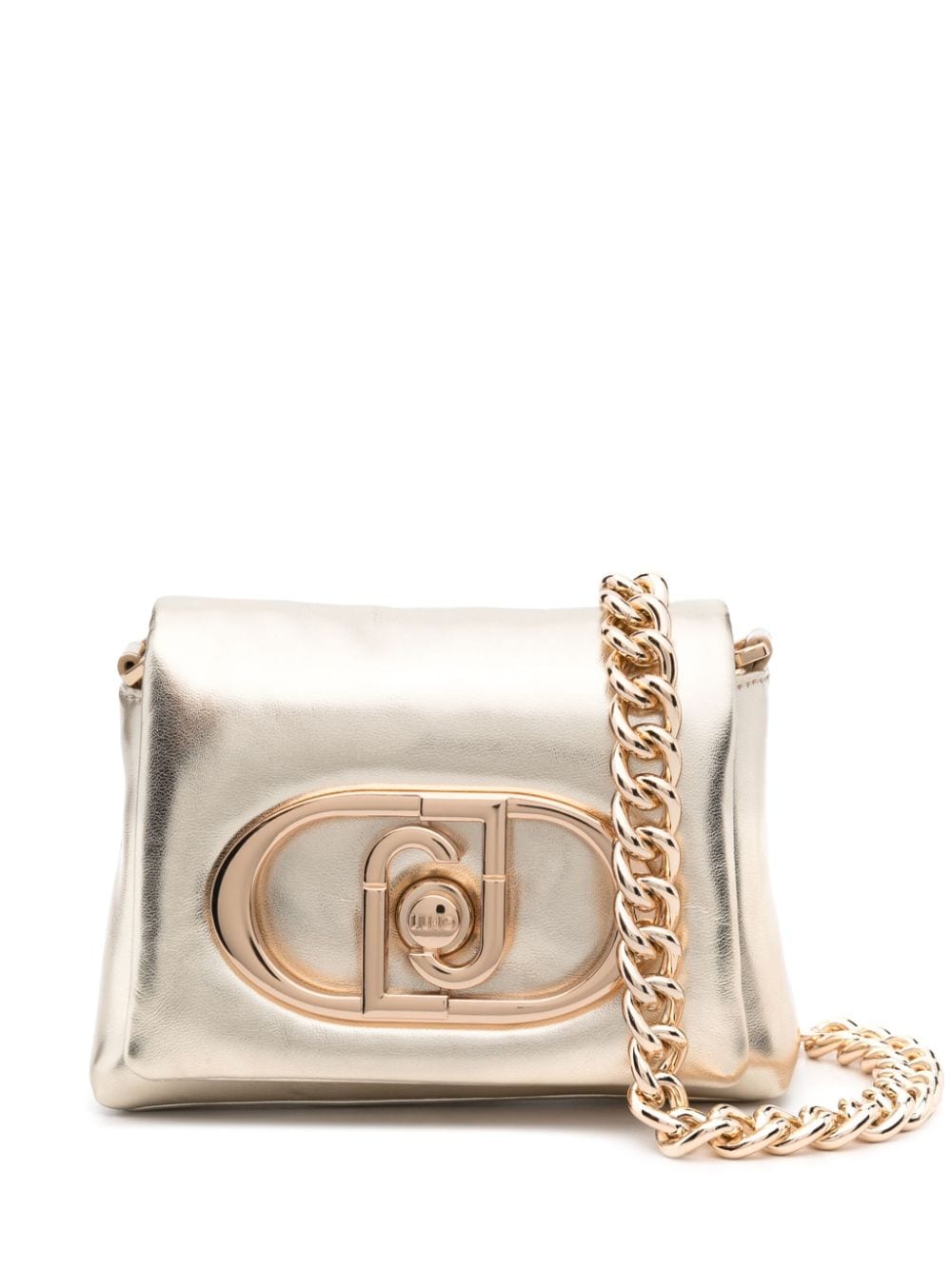 LIU JO LaPuffy laminated crossbody bag - Gold von LIU JO