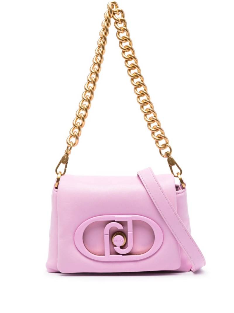 LIU JO logo-plaque padded crossbody bag - Pink von LIU JO