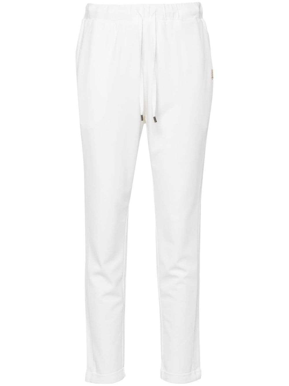 LIU JO logo-plaque track pants - White von LIU JO