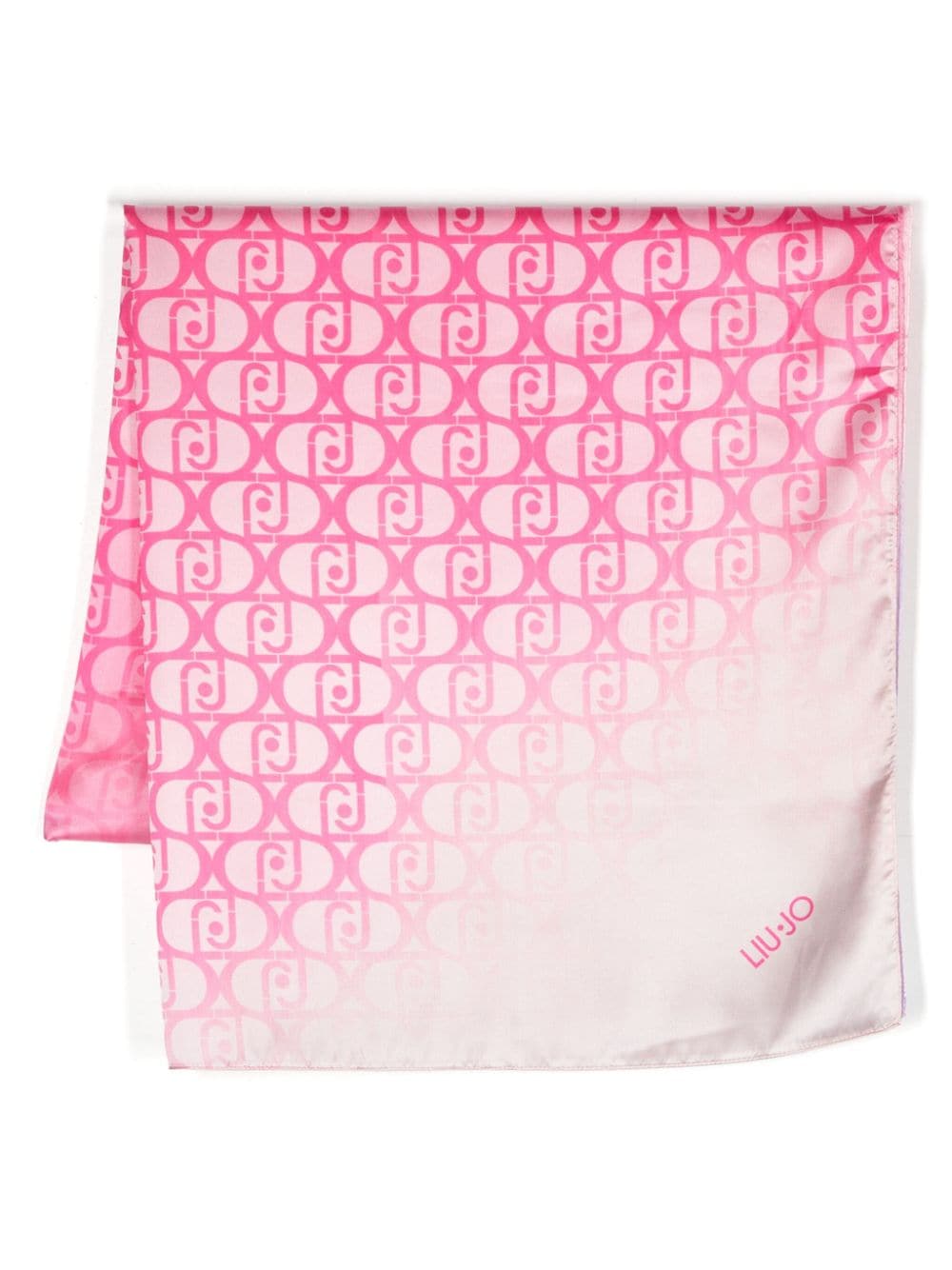 LIU JO logo-print ombré scarf - Pink von LIU JO