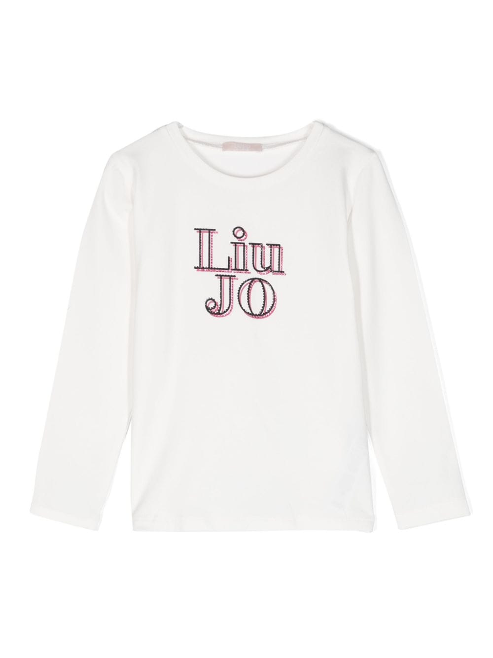 Liu Jo Kids logo-print rhinestone-embellished T-shirt - White von Liu Jo Kids