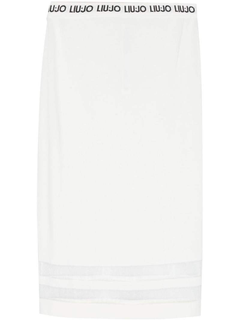 LIU JO logo-waistband pencil skirt - White von LIU JO