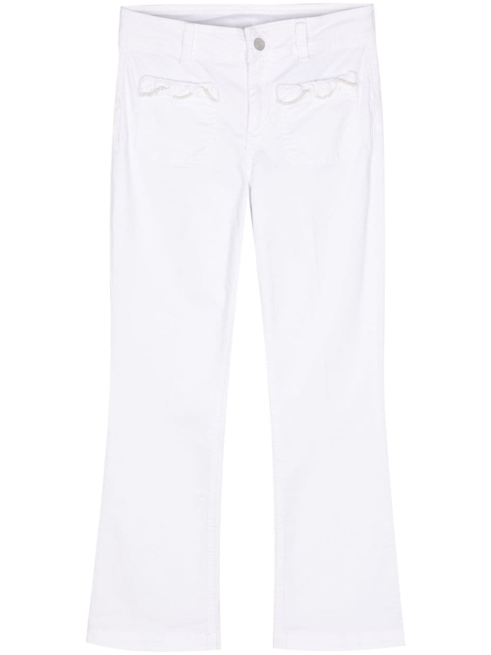 LIU JO low-rise bootcut jeans - White von LIU JO