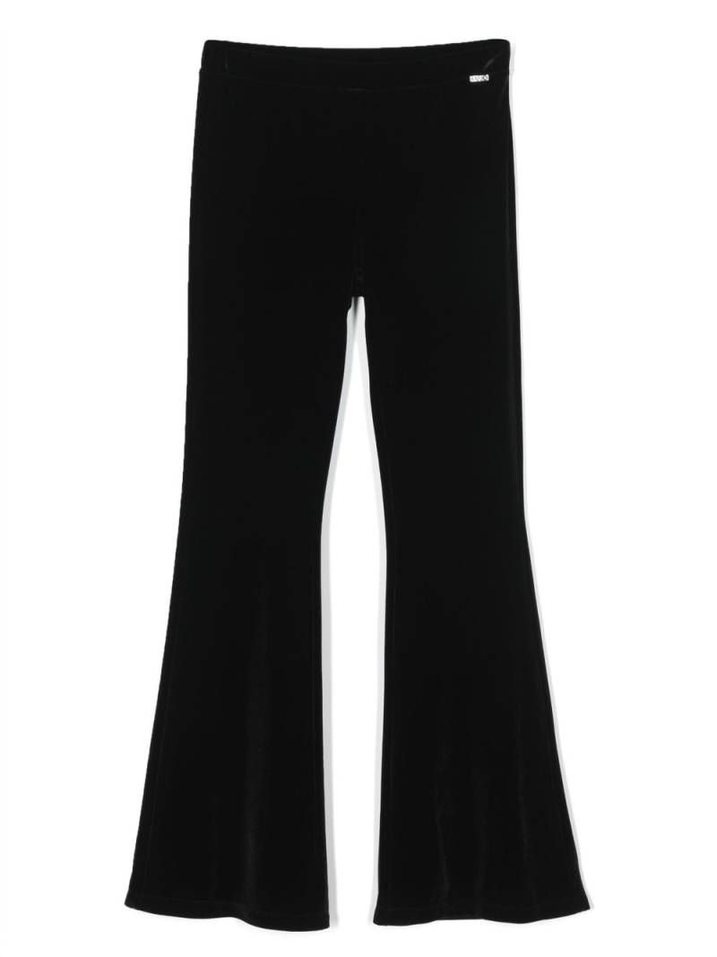 Liu Jo Kids lurex-detail flared trousers - Black von Liu Jo Kids