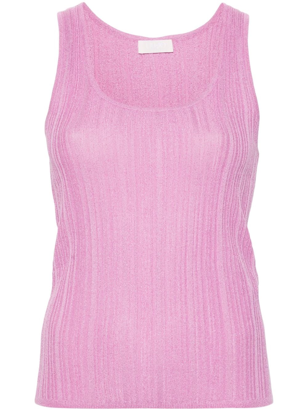 LIU JO metallic ribbed tank top - Purple von LIU JO