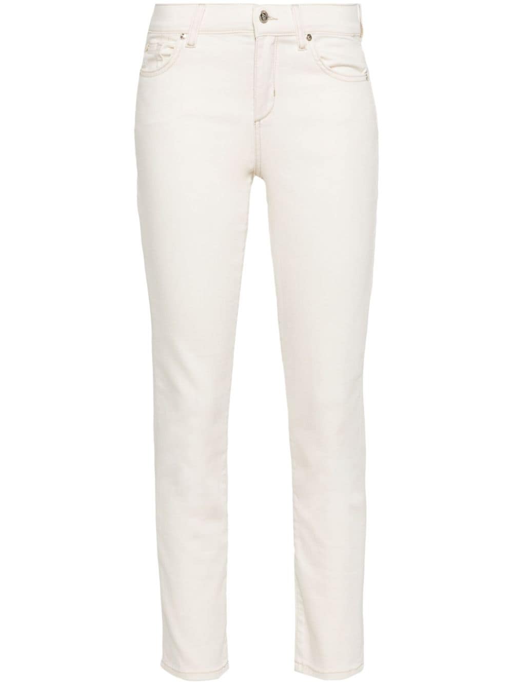 LIU JO mid-rise slim-cut trousers - Neutrals von LIU JO