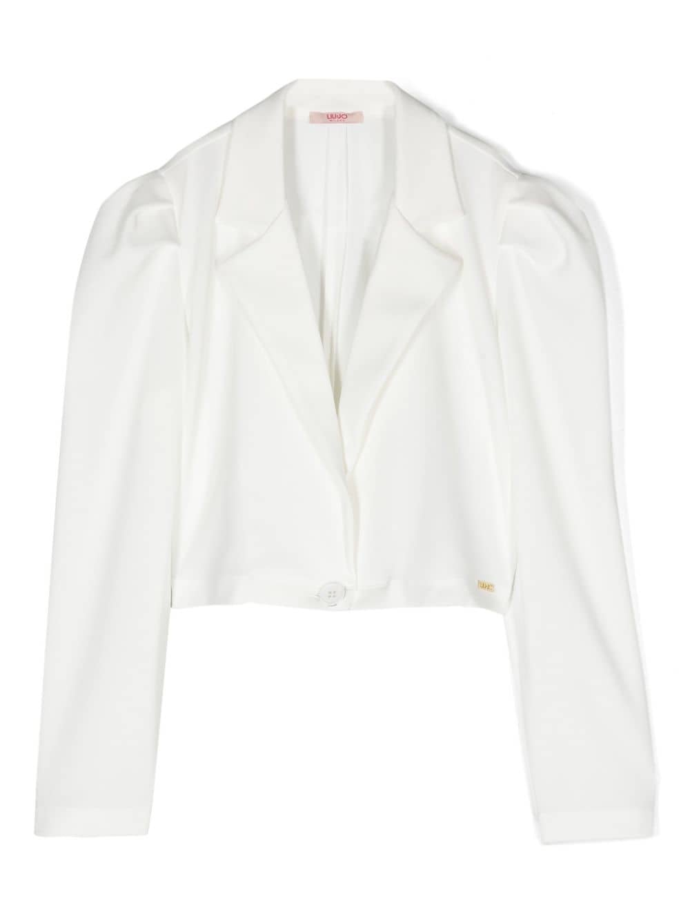 Liu Jo Kids notch-lapels cropped blazer - White von Liu Jo Kids