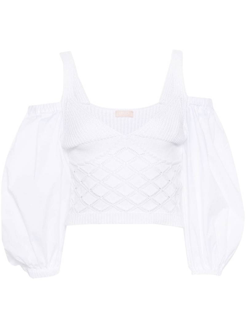 LIU JO off-shoulder cotton top - White von LIU JO