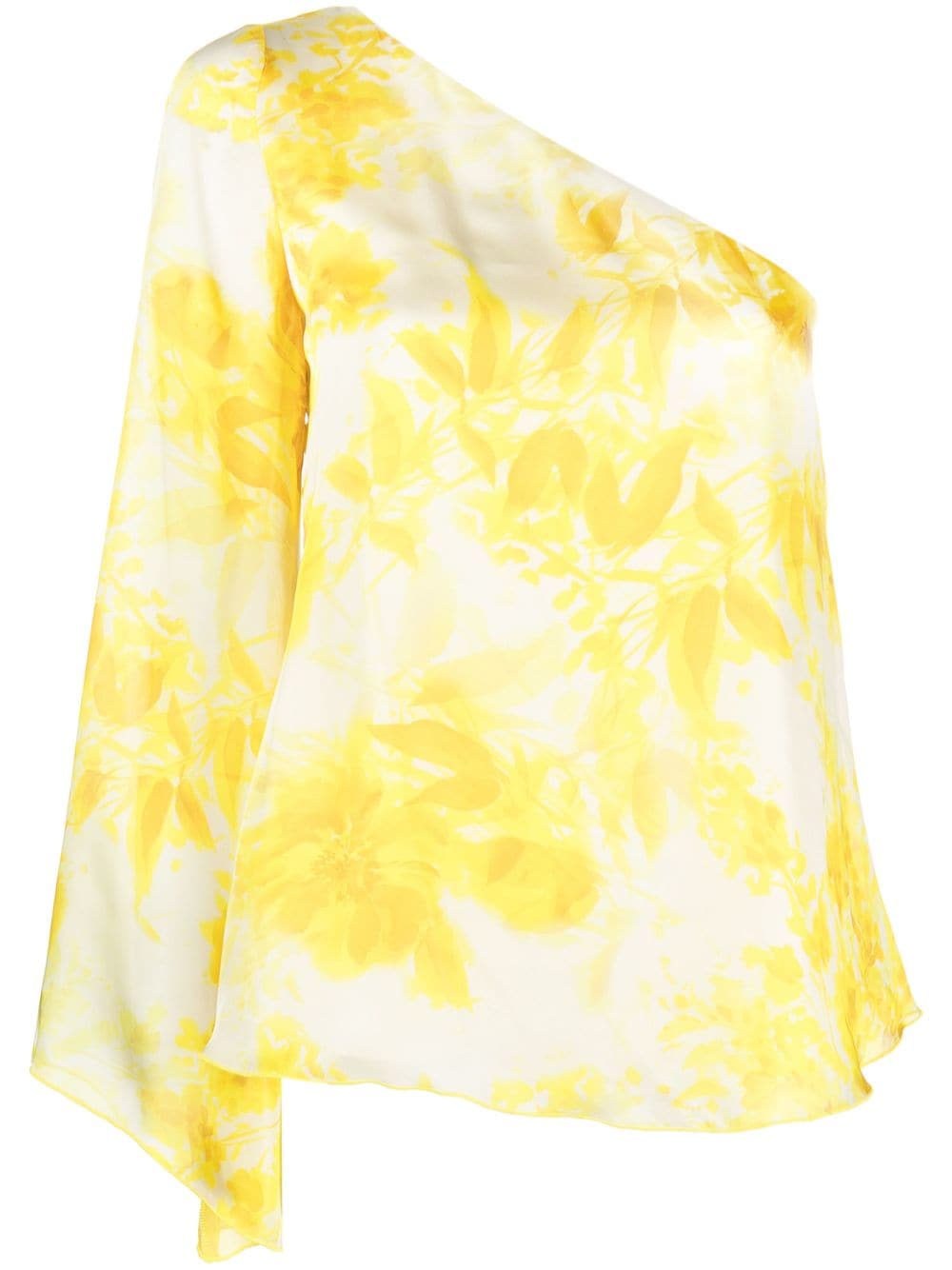 LIU JO one-sleeve floral-print blouse - Yellow von LIU JO