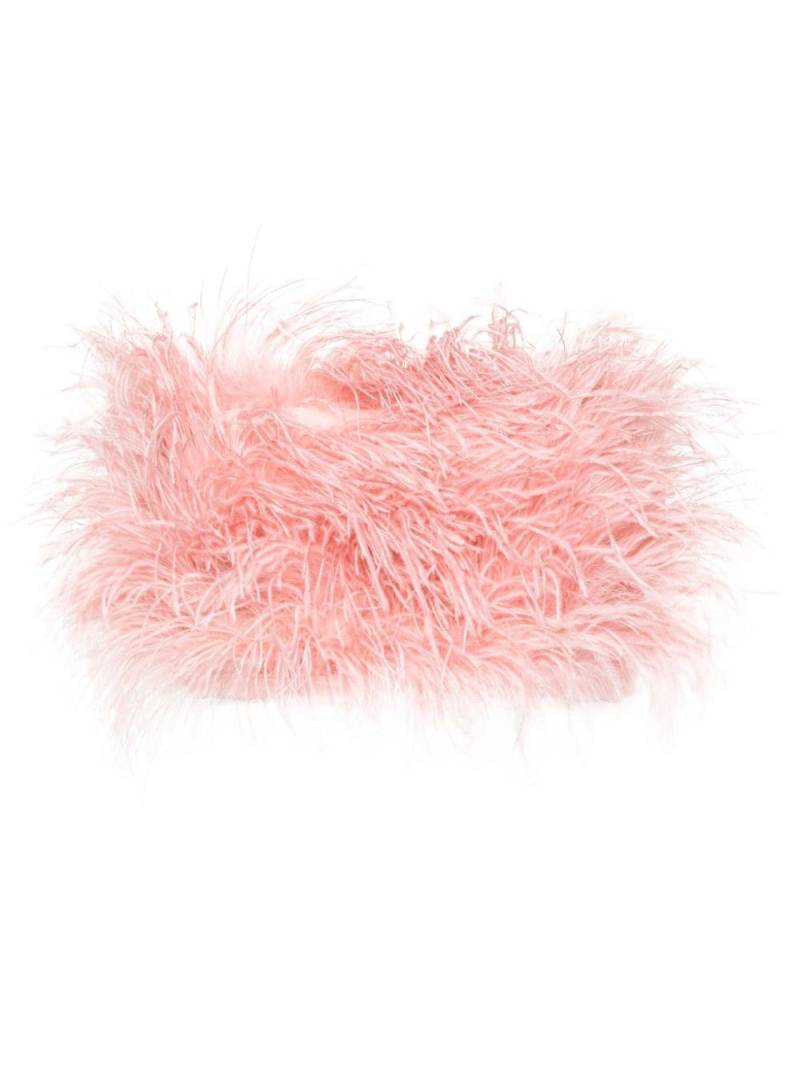 LIU JO ostrich-feather cropped top - Pink von LIU JO