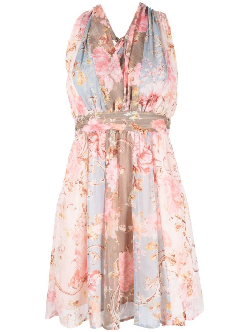 LIU JO patchwork floral-print dress - Pink von LIU JO