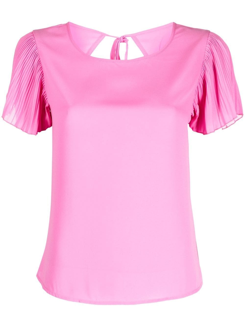 LIU JO plissé-detail short-sleeved blouse - Pink von LIU JO