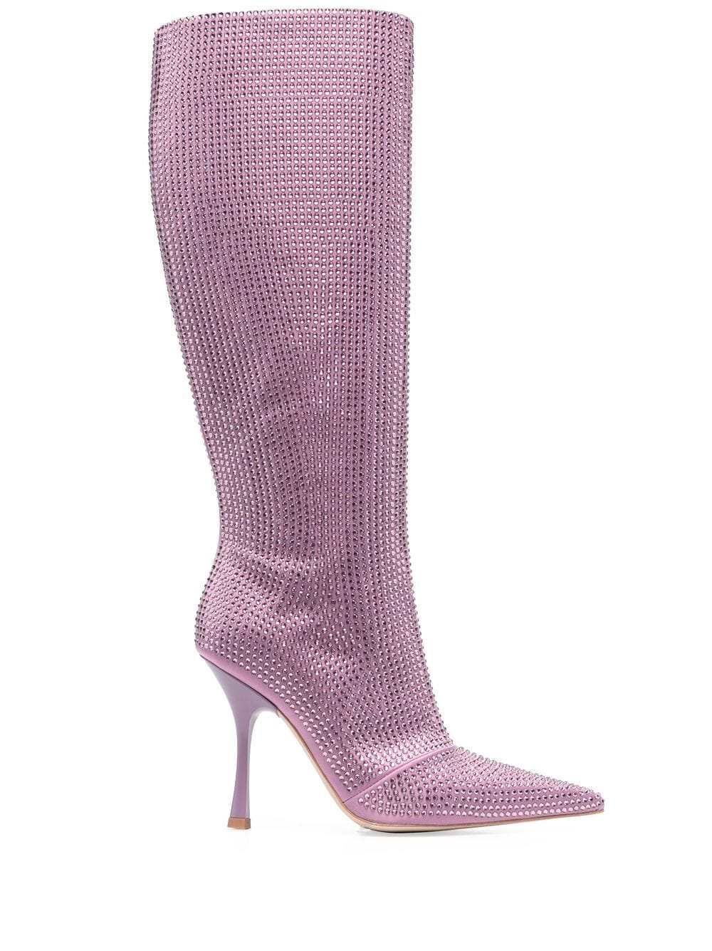 LIU JO rhinestone-embellished 110mm knee-high boots - Purple von LIU JO