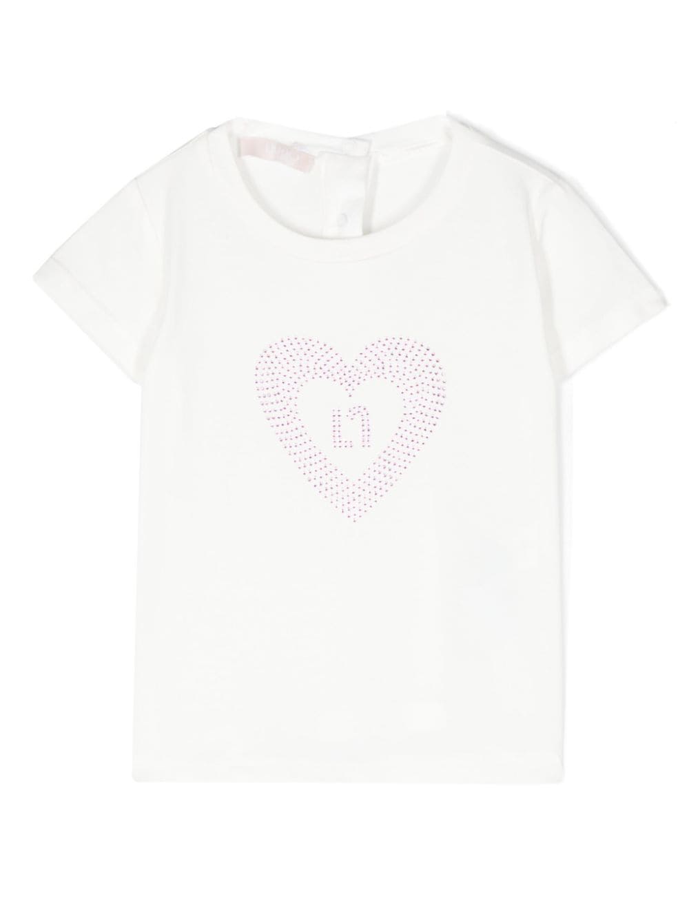 LIU JO rhinestone-embellished cotton T-shirt - White von LIU JO