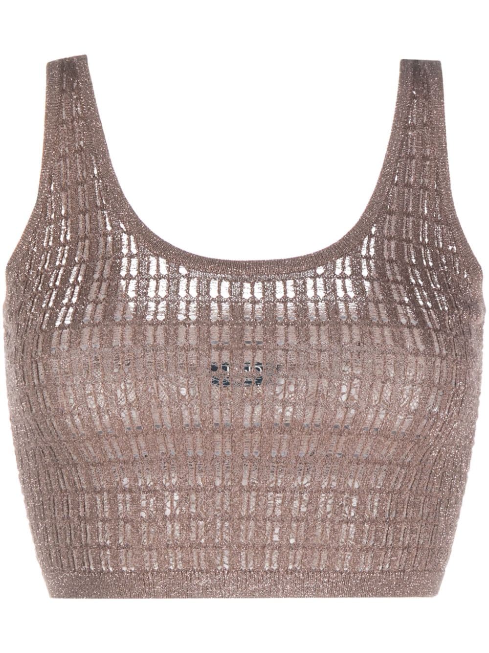 LIU JO ribbed-knit cropped top - Brown von LIU JO