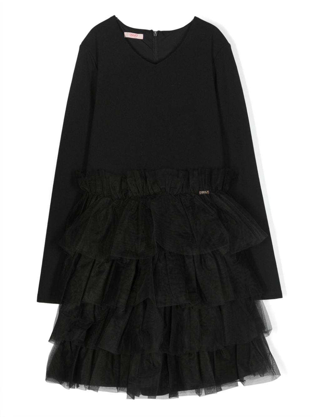 Liu Jo Kids ruffled tulle-skirt minidress - Black von Liu Jo Kids
