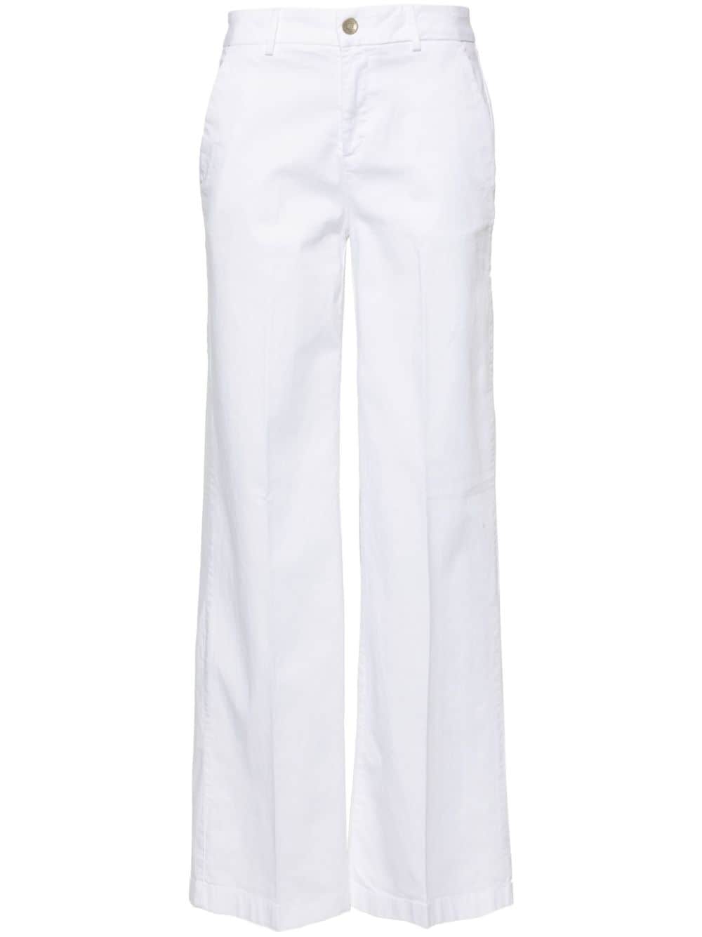 LIU JO straight-leg cotton trousers - White von LIU JO