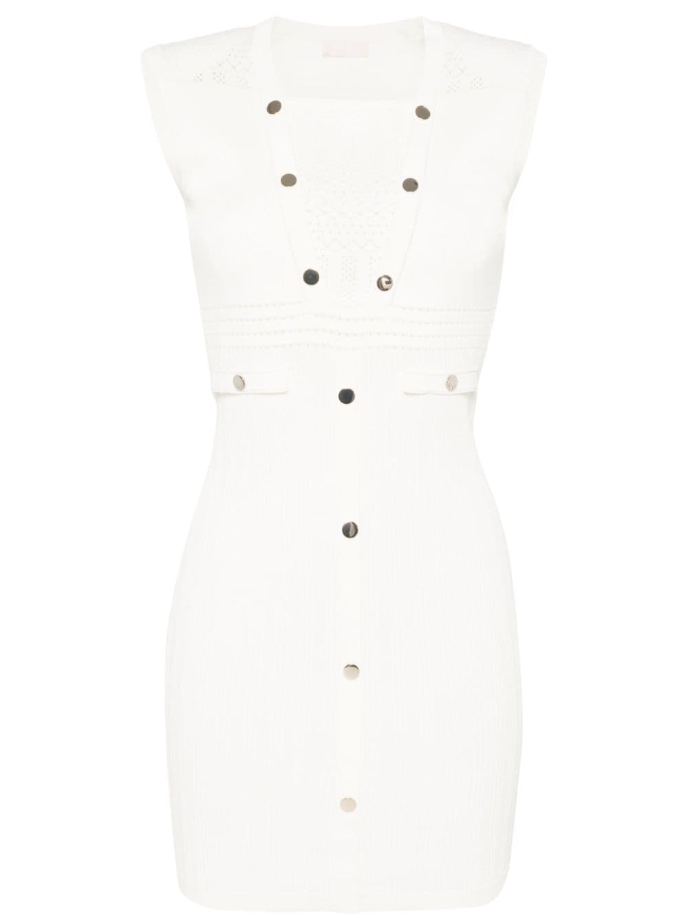 LIU JO stud-embellished knitted dress - White von LIU JO