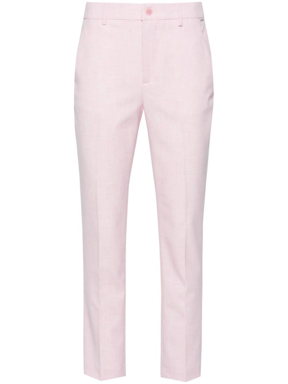 LIU JO tapered-leg textured trousers - Pink von LIU JO