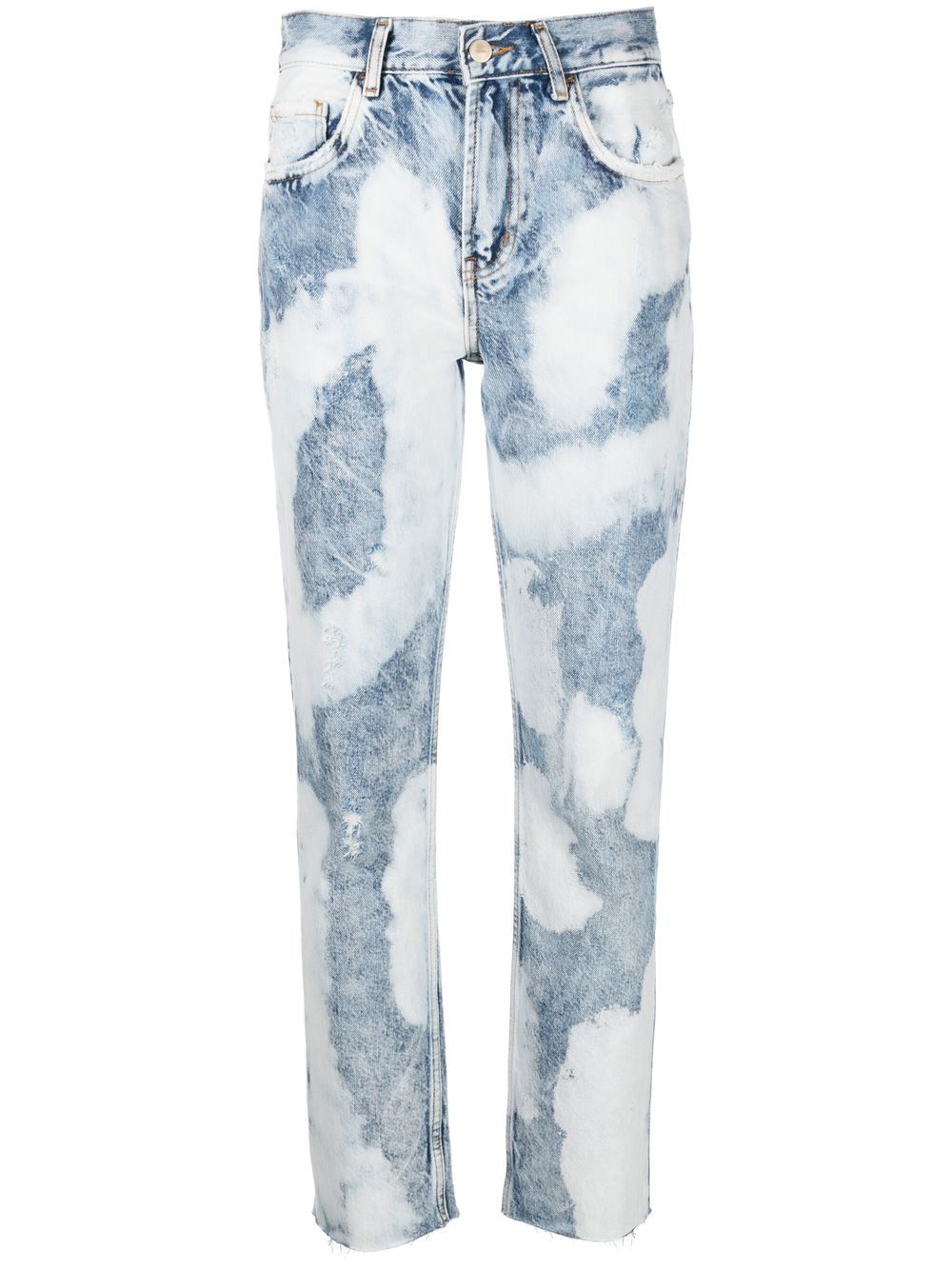 LIU JO tie-dye straight-leg jeans - Blue von LIU JO