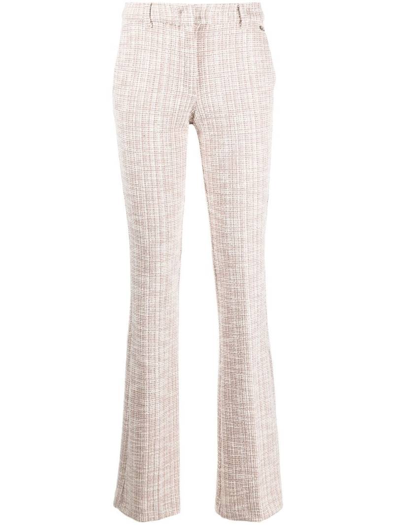 LIU JO tweed flared trousers - Pink von LIU JO