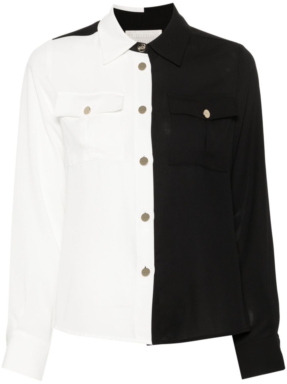 LIU JO two-tone crepe shirt - Black von LIU JO