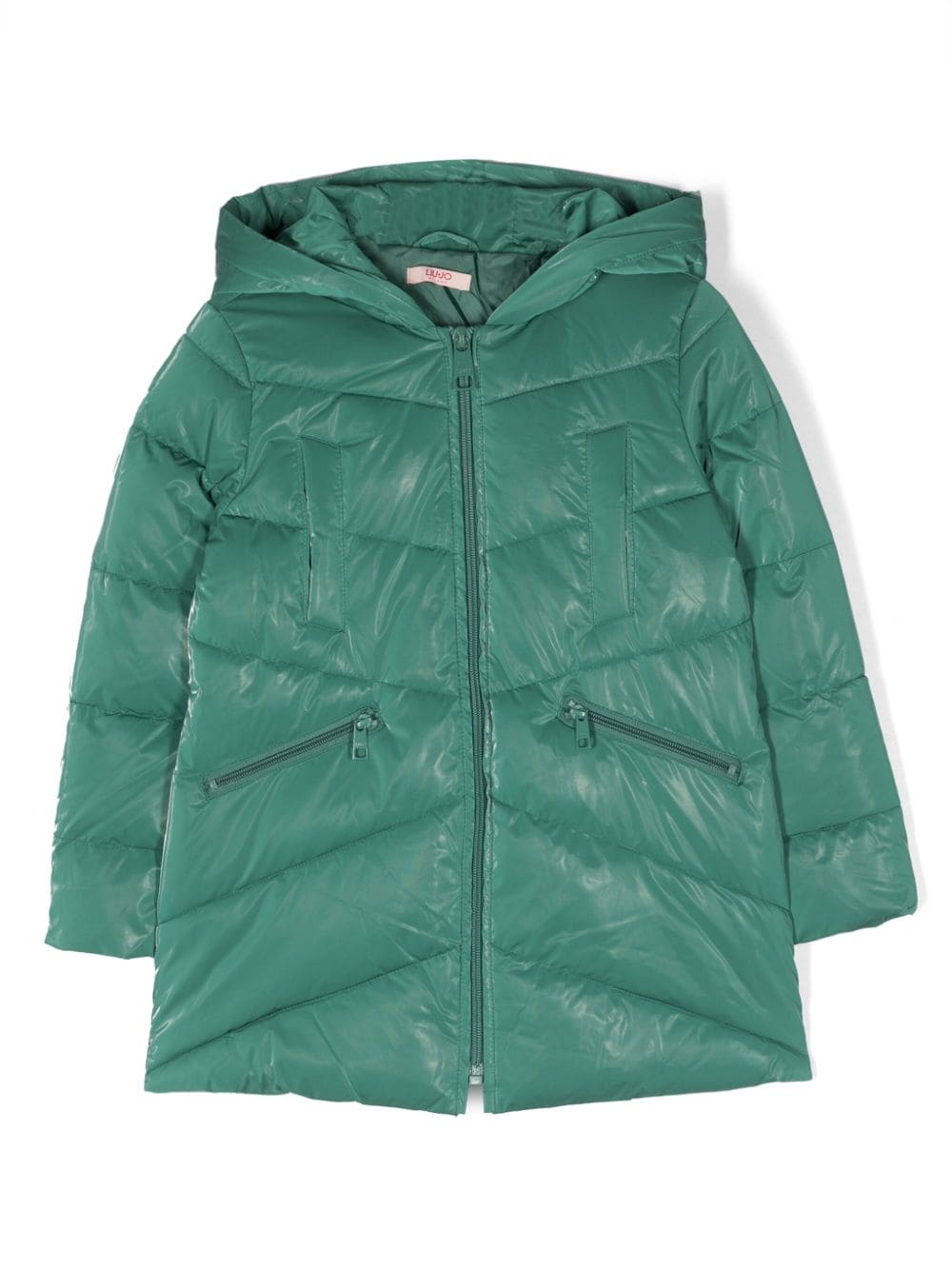 Liu Jo Kids zip-up hooded quilted jacket - Green von Liu Jo Kids