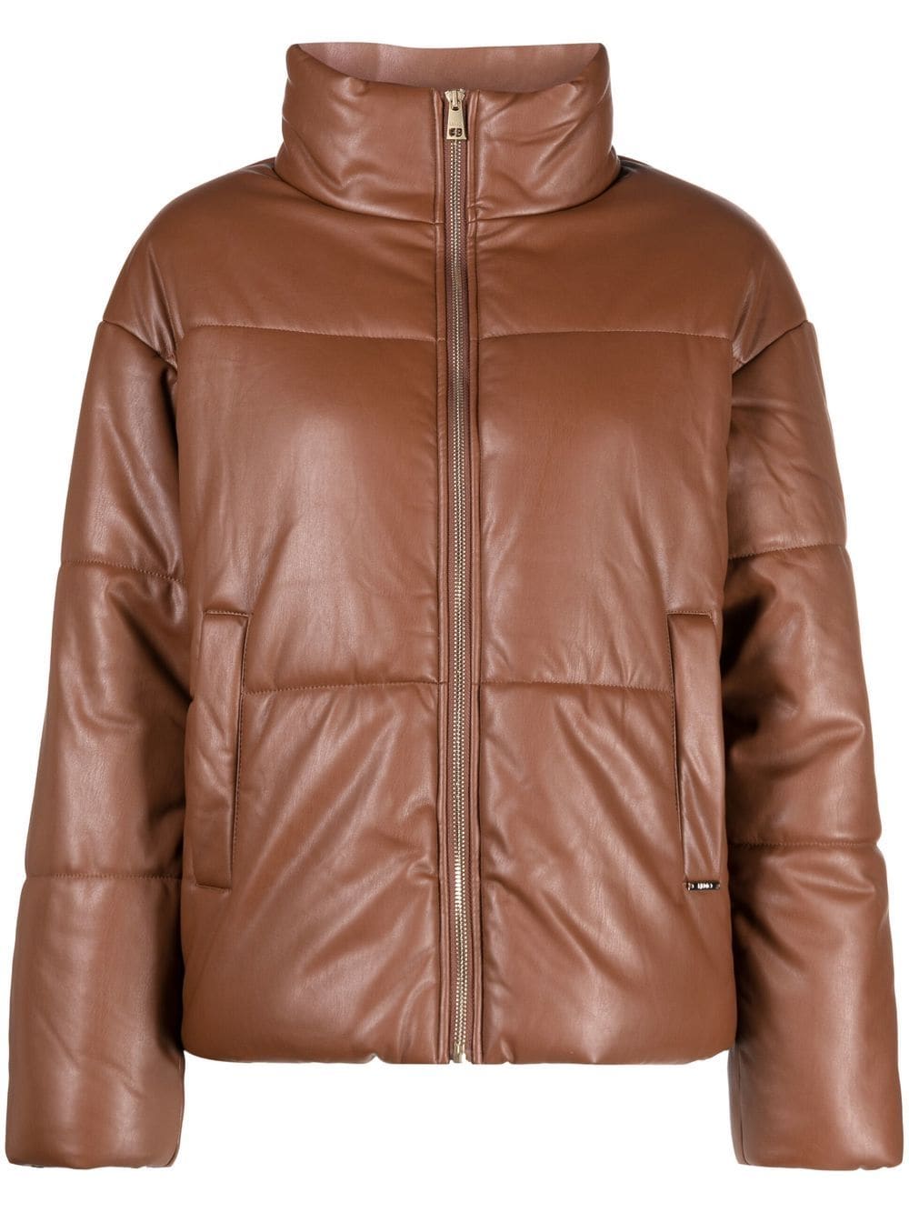 LIU JO zip-up padded jacket - Brown von LIU JO