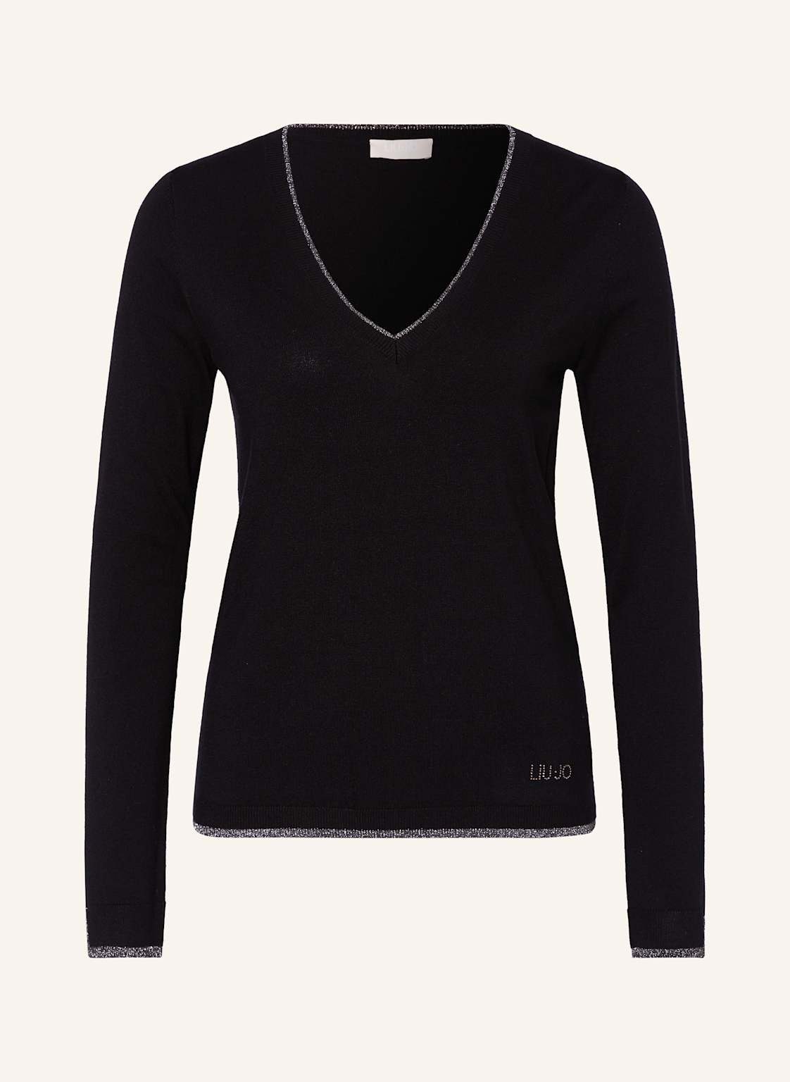 Liu Jo Pullover Mit Glitzergarn Und Schmucksteinen schwarz Liu Jo Pullover Mit Glitzergarn Und Schmucksteinen schwarz von LIU JO