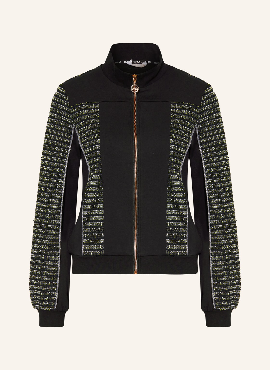 Liu Jo Sweatjacke Im Materialmix schwarz Liu Jo Sweatjacke Im Materialmix schwarz von LIU JO