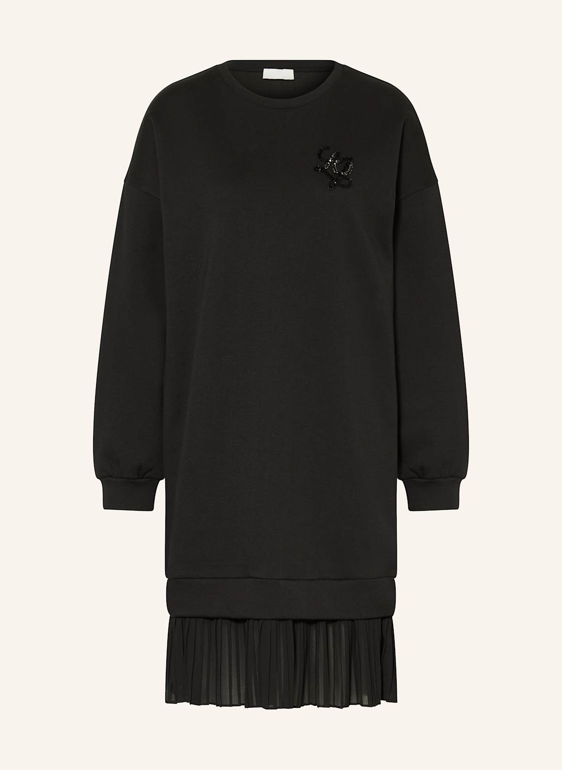 Liu Jo Sweatkleid Mit Plissees Und Schmuckperlen schwarz Liu Jo Sweatkleid Mit Plissees Und Schmuckperlen schwarz von LIU JO