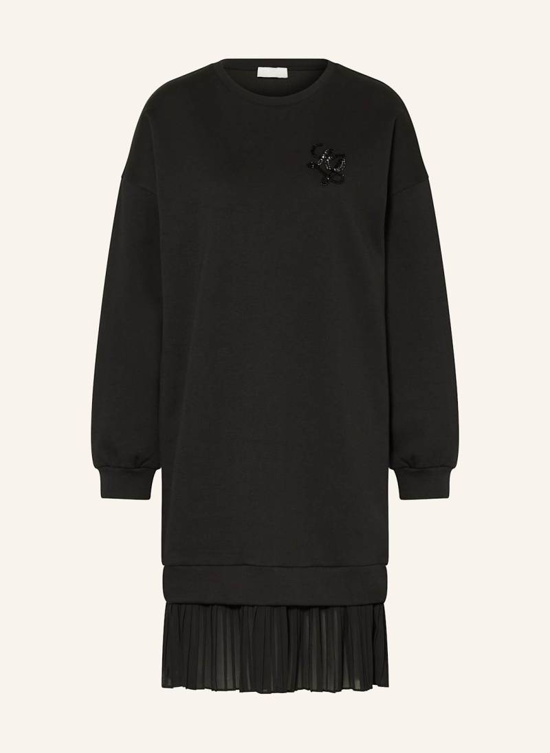 Liu Jo Sweatkleid Mit Plissees Und Schmuckperlen schwarz von LIU JO