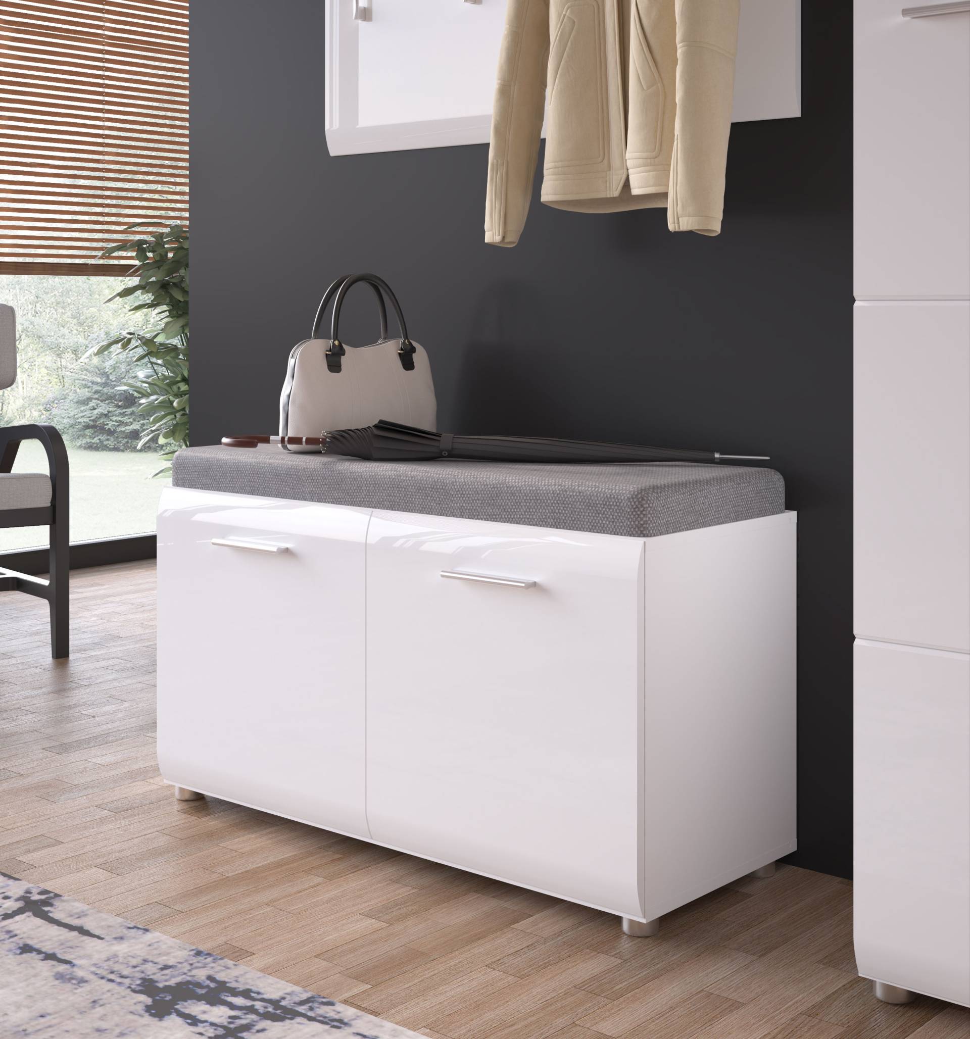 LIVING CHARM Sitzbank »Merano«, Breite 96 cm, mit Sitzkissen LIVING CHARM Sitzbank »Merano«, Breite 96 cm, mit Sitzkissen von LIVING CHARM