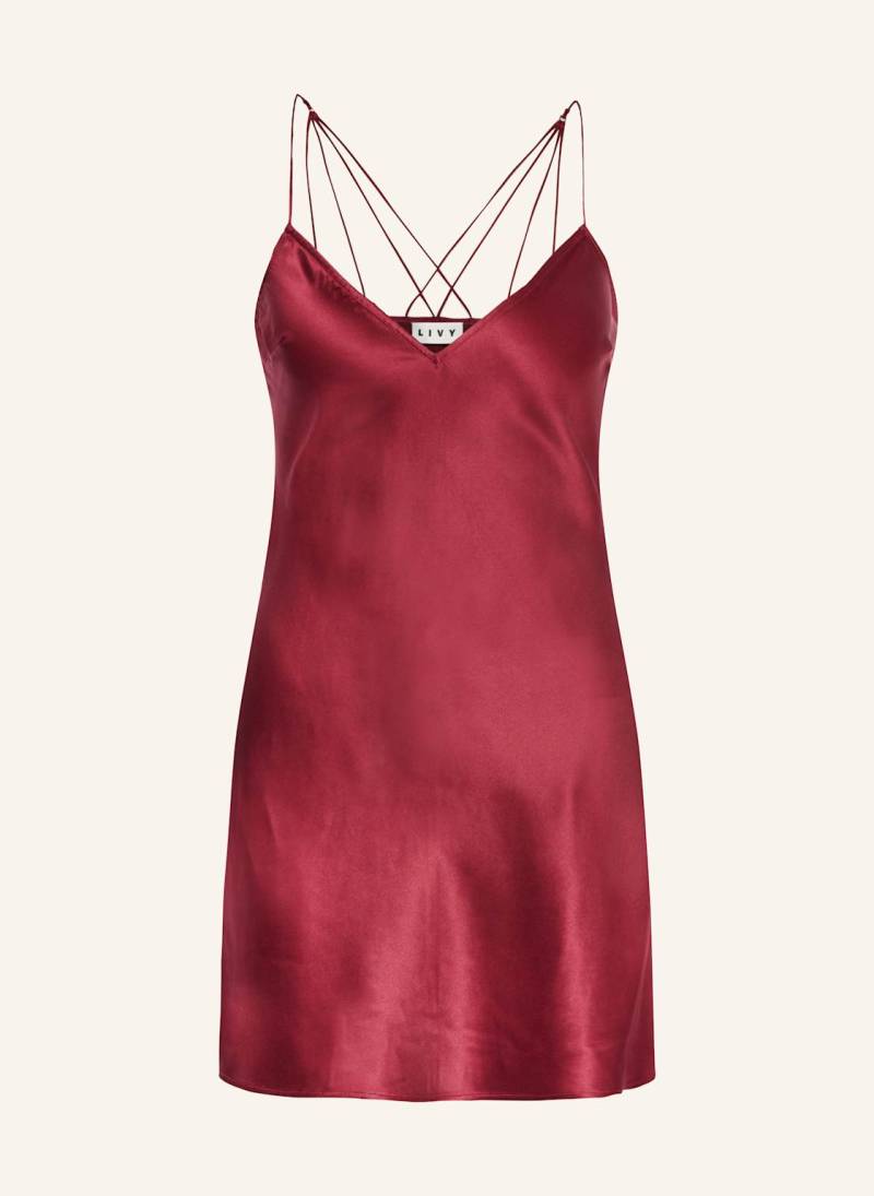 Livy Negligé Cosmic Aus Seide rot von LIVY