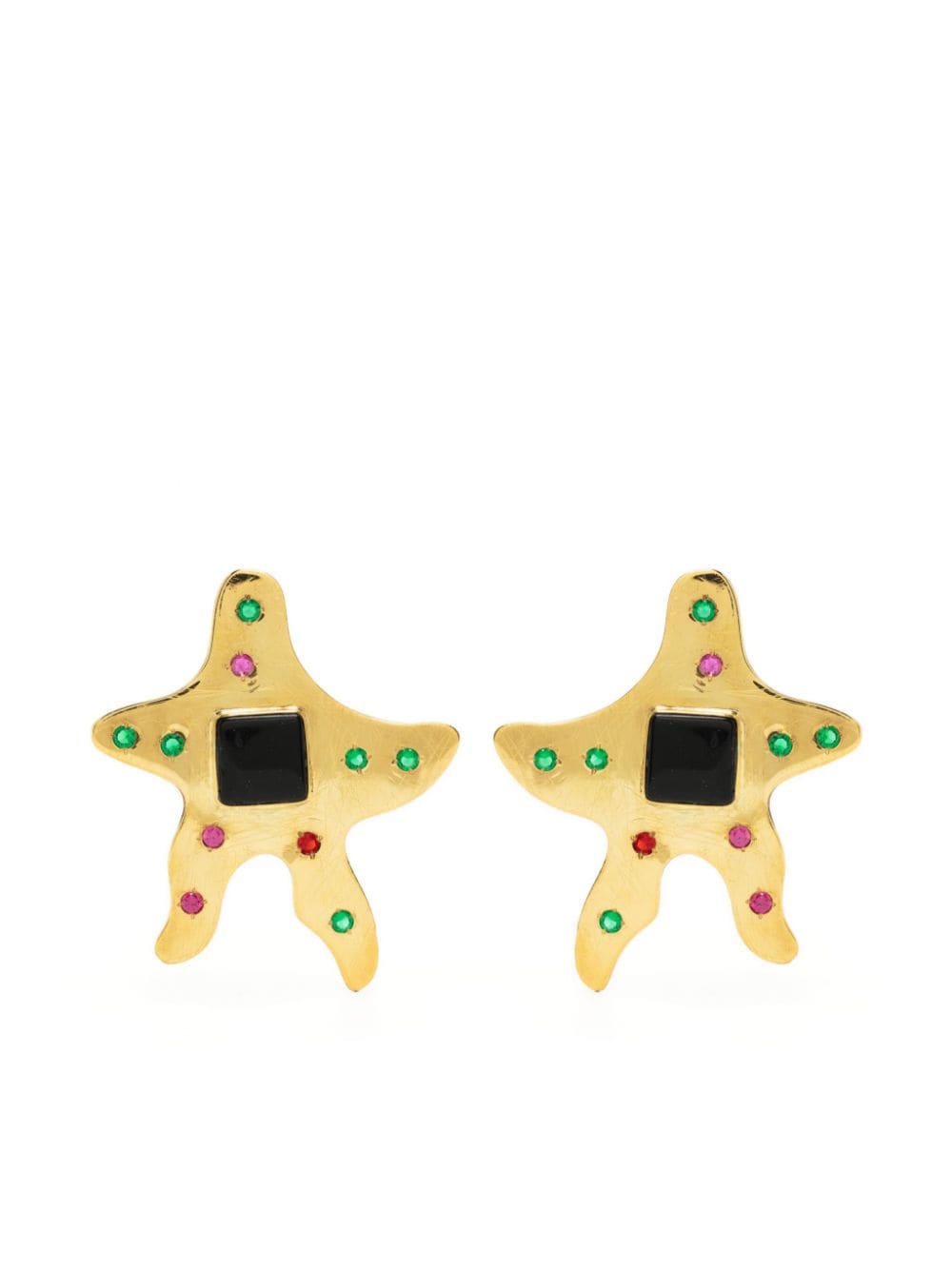 LIYA star-shaped brass earrings - Gold von LIYA