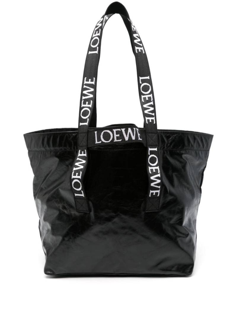 LOEWE Fold Shopper leather bag - Black von LOEWE