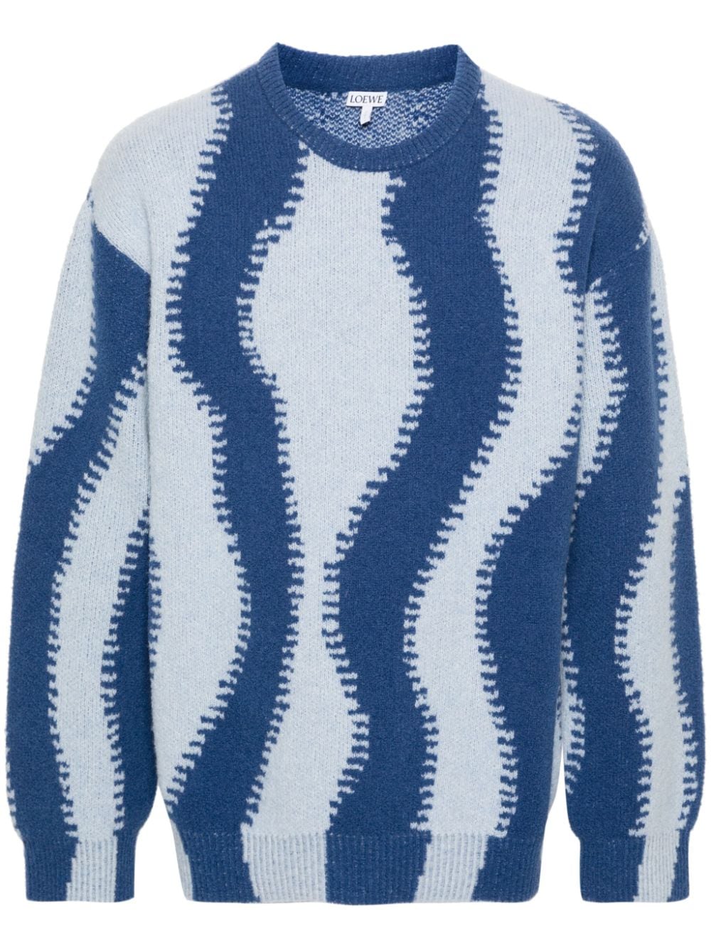 LOEWE abstract-stripes patterned jumper - Blue von LOEWE