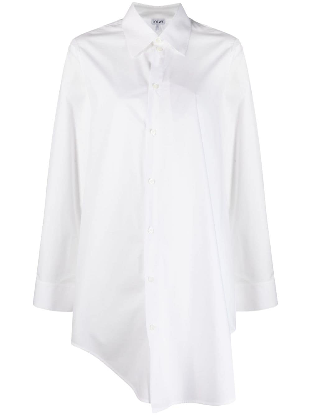 LOEWE asymmetric long-sleeved shirt - White von LOEWE
