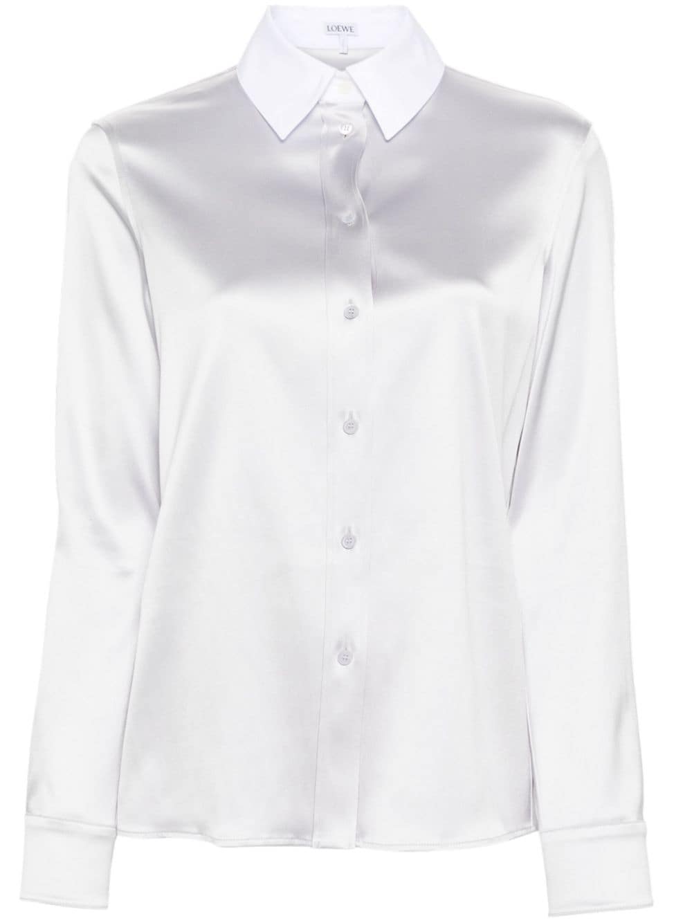 LOEWE classic collar satin shirt - Grey von LOEWE