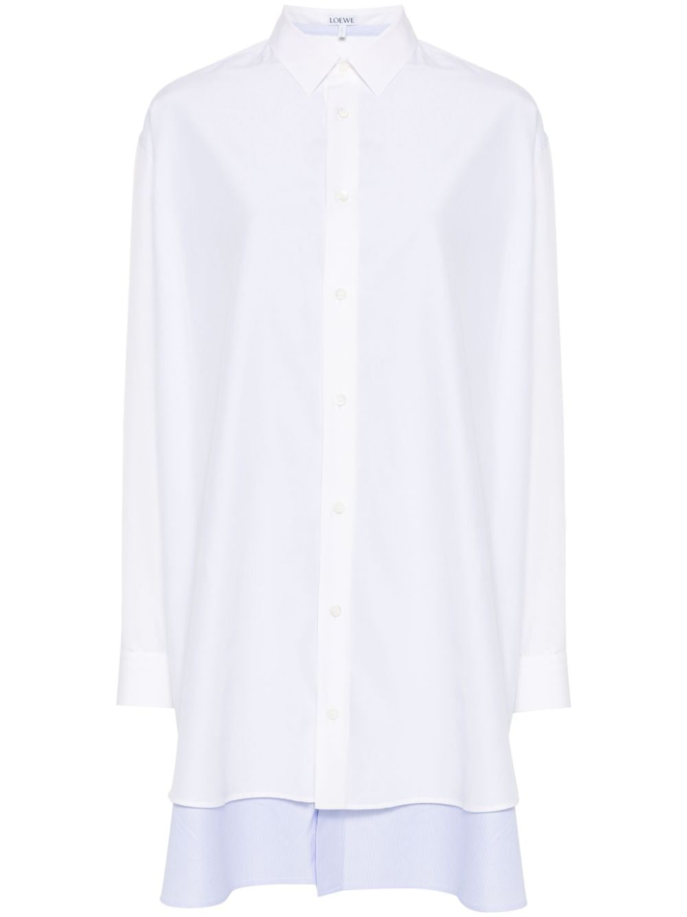 LOEWE layered poplin shirt dress - White von LOEWE