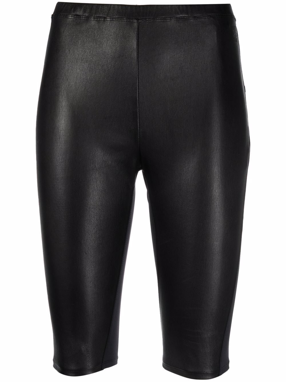 LOEWE leather high-waisted biker shorts - Black von LOEWE